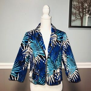 Ruby Rd. Blazer - Dark Blue - Light Blue - Zipper - Lightweight Jacket/Blazer